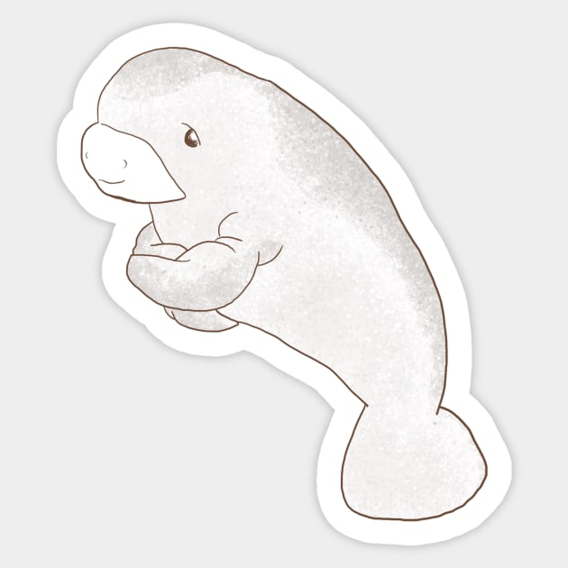 Manatee Sticker by littlemoondance